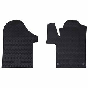 vidaXL Car Mat 2 pcs Black TPE