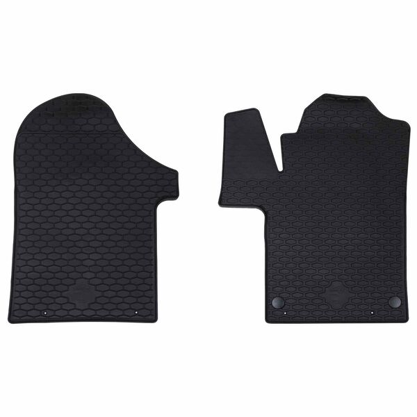 vidaXL Car Mat 2 pcs Black TPE