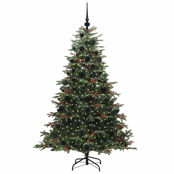vidaXL Artificial Christmas Tree with 300 LEDs with Stand Green 180 cm