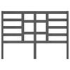 vidaXL Bed Headboard Grey 166x4x104 cm Solid Wood Pine