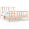 vidaXL Bed Frame without Mattress 150x200 cm King Size Solid Wood Pine