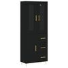 vidaXL Highboard Black 69,5x34x180 cm Engineered Wood