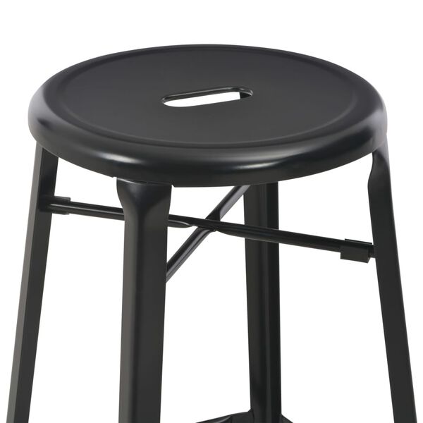 vidaXL Bar Stools 4 pcs Black Steel