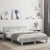 vidaXL Bed Frame with LED without Mattress Concrete Grey 150x200 cm King Size