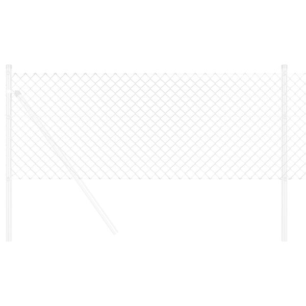 vidaXL Chain Link Fence Silver 10 x 0.4 m Galvanised steel