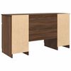 vidaXL Desk with Drawer Brown oak 140 x 49 x 76 cm Engineered wood
