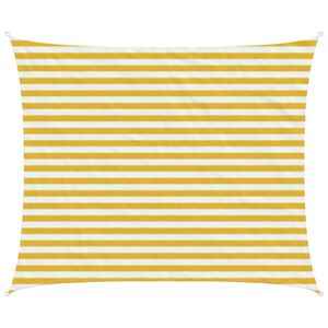 vidaXL Sunshade Sail 2.5 x 3 m HDPE Rectangular Yellow and White
