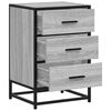 vidaXL Bedside Cabinet Grey Sonoma 40x34.5x60 cm Engineered Wood and Metal