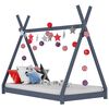 vidaXL Kids Bed Frame | Grey | Solid Pine Wood | Children's Bed Size