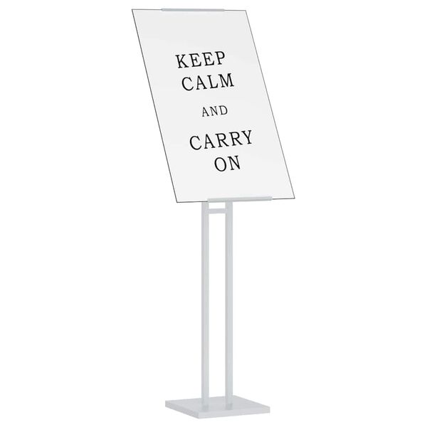 vidaXL Trade Show Displays 2 pcs White 26.5 x 26.5 x 127 cm Iron