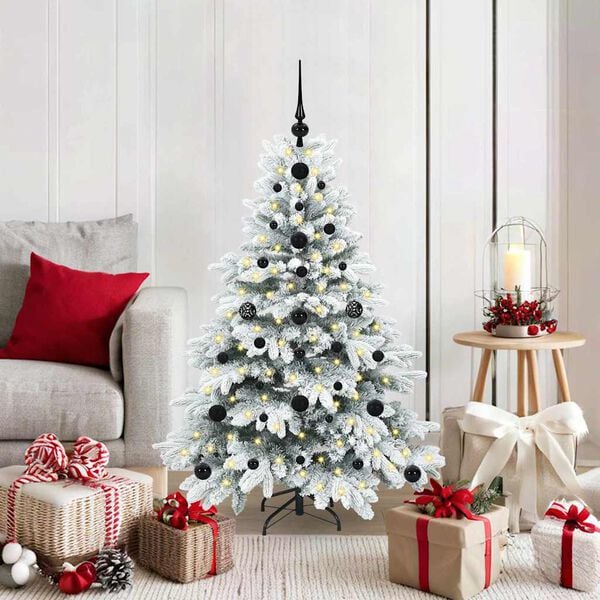 vidaXL Artificial Christmas Tree with 150 LEDs White 120 cm PE and PVC