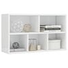 vidaXL Book Cabinet/Sideboard High Gloss White 50x25x80 cm Engineered Wood