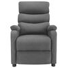 vidaXL Wing Back Massage Chair Light Grey Fabric