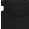 vidaXL Bedside Cabinets with LED Lights 2 pcs Black 35x39x55 cm