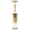 vidaXL Push Drain with Overflow Function Gold 6.4x6.4x9.1 cm