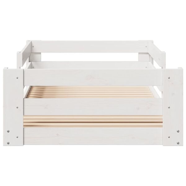 vidaXL Bed Frame without Mattress White 80x160 cm Solid Wood Pine
