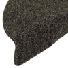 vidaXL Stair Mats Self-adhesive 10 pcs 56x17x3 cm Anthracite Half Round