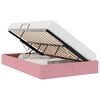 vidaXL Storage Bed with Mattress with Storage Pink 120 x 200 cm Velvet