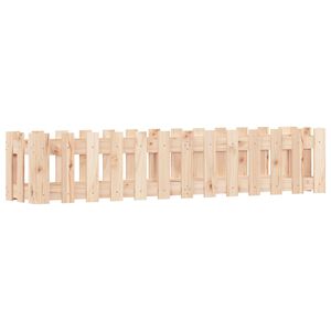 vidaXL Garden Raised Bed with Fence Design 150x30x30 cm Solid Wood Pine