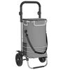vidaXL Shopping Trolley Grey 36.5 x 46.5 x 100.5 cm Oxford fabric