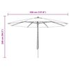 vidaXL Garden Parasol with Wooden Pole 350 cm Taupe