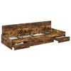 vidaXL Bed Frame with Headboard Smoked Oak 75 x 190 cm Engineered Wood