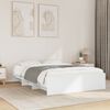 vidaXL Bed Frame without Mattress White 120x190 cm Small Double Engineered Wood