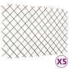 vidaXL Willow Trellis Fences 5 pcs 180x120 cm