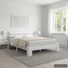 vidaXL Bed Frame without Mattress White Solid Pine Wood 120x200 cm