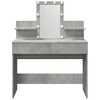 vidaXL Dressing Table with LED Concrete Grey 100x40x130 cm