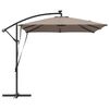 vidaXL Cantilever Banana Parasol Taupe 249 x 249 x 250 cm