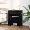 vidaXL Dressing Table Black oak 60 x 40 x 75 cm Engineered wood