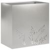 vidaXL Garden Planter Silver 50 x 30 x 49 cm Stainless Steel
