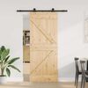vidaXL Sliding Door with Hardware Set 85x210 cm Solid Wood Pine