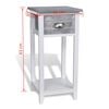 vidaXL Nightstand with 1 Drawer Grey and White