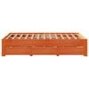 vidaXL Bed Frame without Mattress with Drawers Wax Brown 120x200 cm Solid Wood Pine
