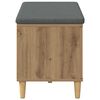 vidaXL Hall Bench with Cushion with Door Artisan Oak 80 x 38 x 46 cm