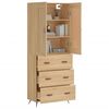 vidaXL Highboard Sonoma Oak 69.5x34x180 cm Engineered Wood
