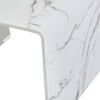 vidaXL Coffee Table White Marble 50x50x45 cm Tempered Glass