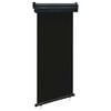vidaXL Balcony Side Awning | Black | Steel, Aluminium, Polyester | 105x250 cm
