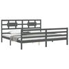 vidaXL Bed Frame without Mattress Grey 200x200 cm Solid Wood