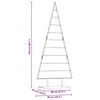 vidaXL Metal Christmas Tree with Stand Black 210 cm Steel