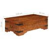 vidaXL Coffee Table Solid Acacia Wood Honey Finish 110x55x35 cm