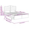 vidaXL Storage Bed with Headboard White 140 x 200 cm Engineered Wood