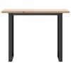 vidaXL Dining Table O-Frame 100x50x75.5 cm Solid Wood Pine and Steel
