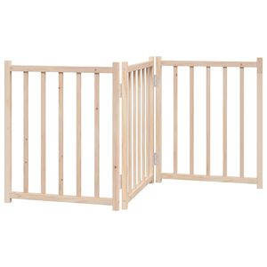 vidaXL Dog Gate Foldable 3 Panels 150 cm Solid Wood Fir