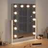 vidaXL LED Vanity Mirror White 44 x 10 x 53 cm Glass and Steel