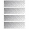 vidaXL Stair Tread Rectangular 4 pcs Silver 100 x 30 cm Aluminium