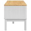 vidaXL Hallway Bench FLORO White 115 x 40 x 45 cm Solid Pine Wood