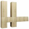 vidaXL 7 Piece TV Cabinet Set Sonoma Oak Engineered Wood